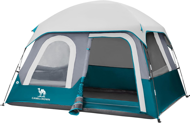 4/6 Person Tent Waterproof Lightweight Portable Backpacking Tent for Outdoor Cam