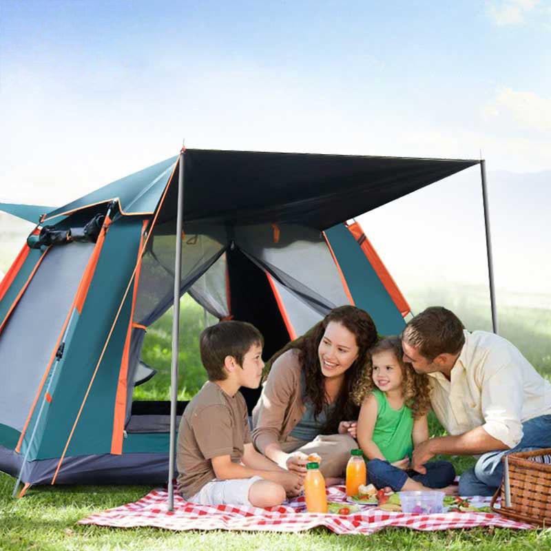3-4 People Automatic Instant Pop Up Tent for Camping Tent Waterproof UV Protect