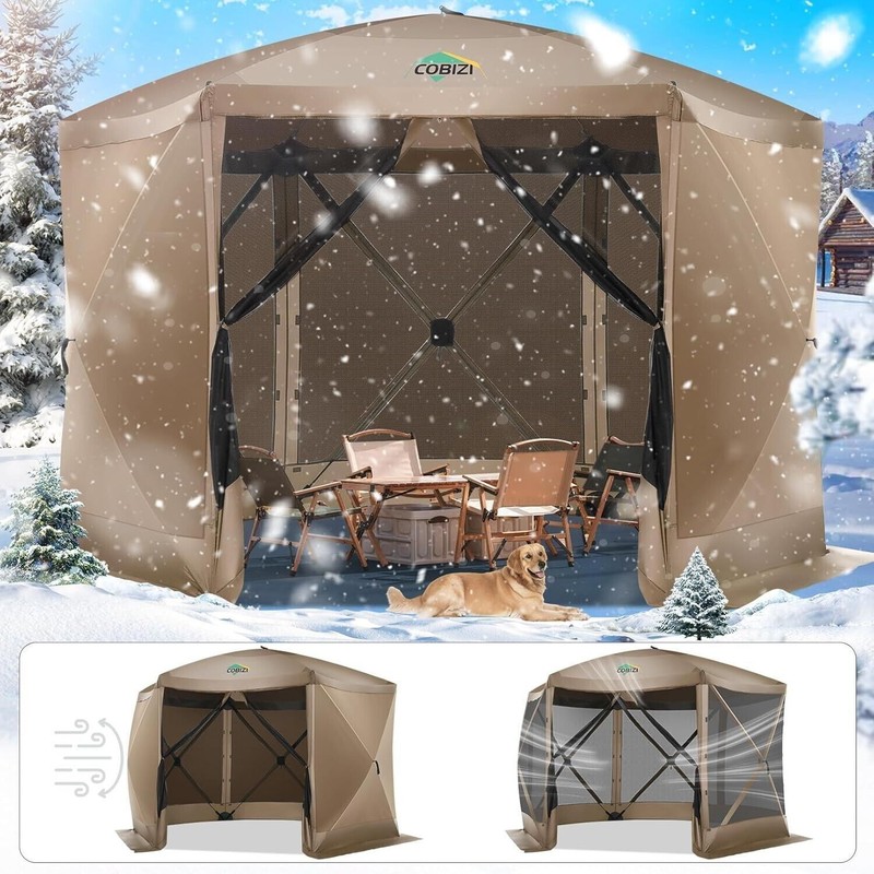 8x8FT~12x12FT Pop up Gazebo Screen House Tent for Camping, Outdoor Hub Tent ,NEW gallery
