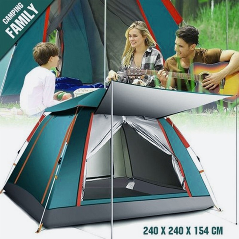3-4 Person Outdoor Camping Tent Automatic Instant Pop Up Waterproof Double Layer