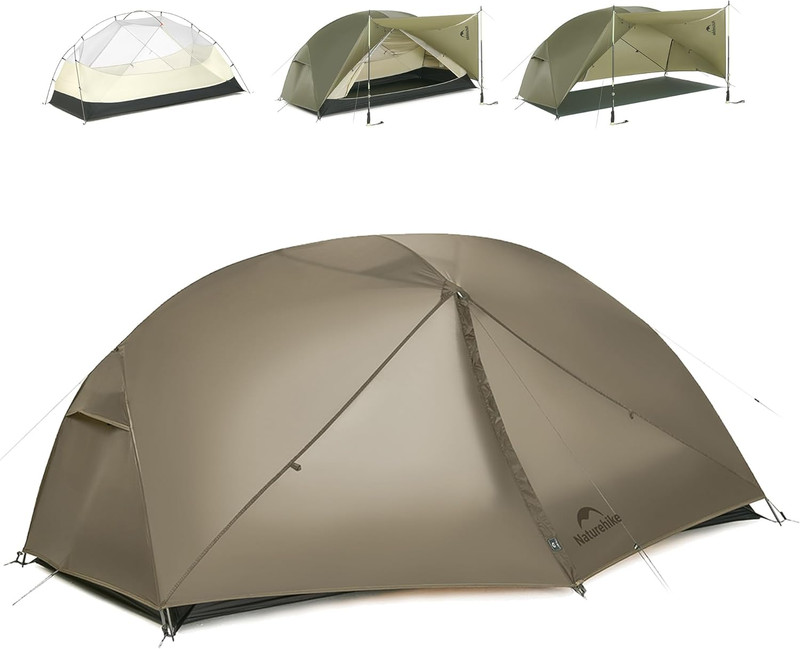 Naturehike Mongar Pro/Base Camping Tent, 1-3 Person Ultralight Backpacking Tent,