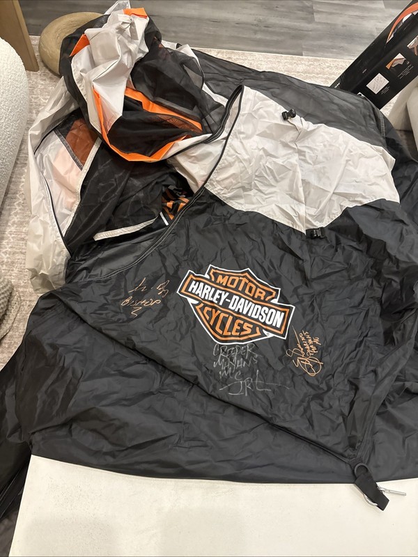 Harley-Davidson Road Ready Tent Signed By Mayans Bishop Creeper Padrino gallery