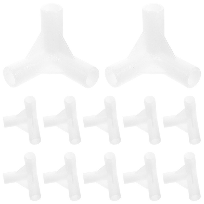 20 Pcs Canopy Tent Awning Plastic Pipe Fittings Tent Pole Connectors