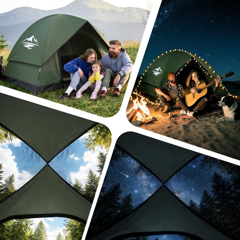 Tents for Camping 2/3 Person with Rainfly - Camping Tent Waterproof Windproof gallery