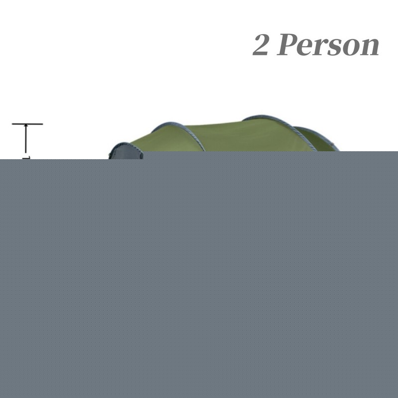 2-4 Person Pop Up Camping Tent Waterproof Instant Automatic With 2 Doors gallery