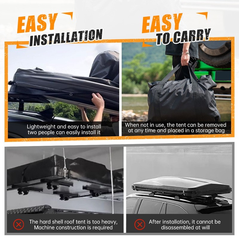 2-3 Person Amphibious Inflatable Roof Top Tent for SUV Truck Camping (No Ladder) gallery