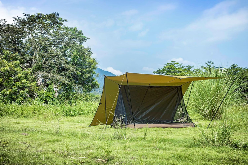 2 Person Mesh Tent, 3 Openings Screen Shelter with Waterproof Bathtub Floor for gallery