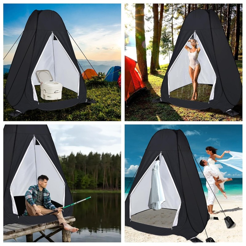 7FT Extra Large Pop Up Shower Privacy Tent Portable Outdoor Bath Toilet gallery