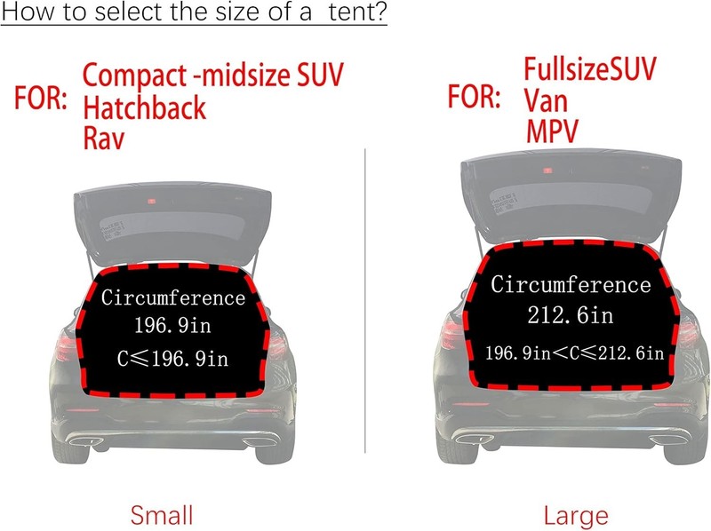 Black SUV Camping Tent - Waterproof Tailgate Awning with UV Protection gallery