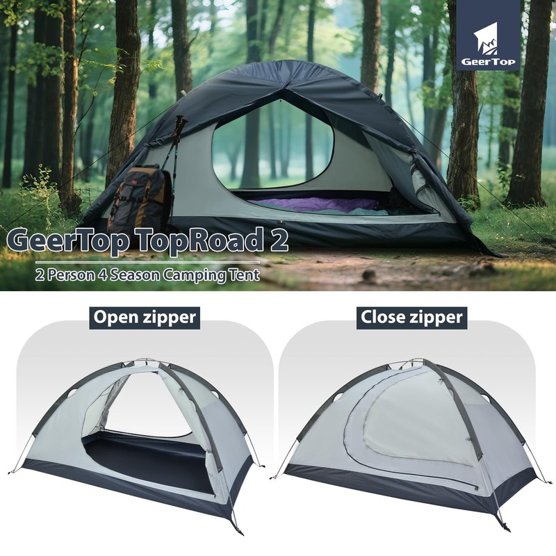 2 Person Backpacking Tent Waterproof Lightweight 4 Season Outdoor Double Laye... gallery
