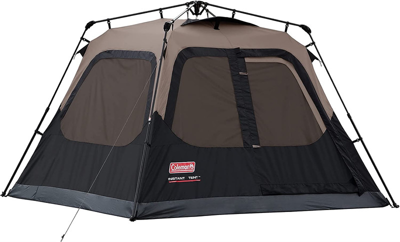 Coleman FPS136929 4 Person Cabin Camping Tent with Instant Setup – Gray