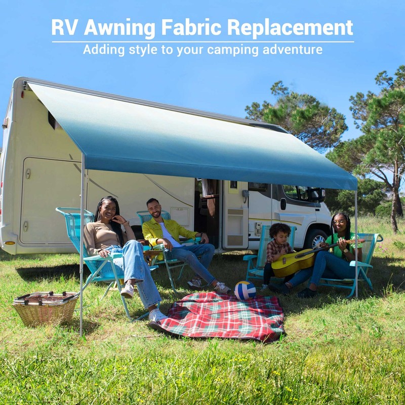 Apluschoice RV Awning Fabric Replacement 8x14 Ft Weatherproof Awning Replacement gallery