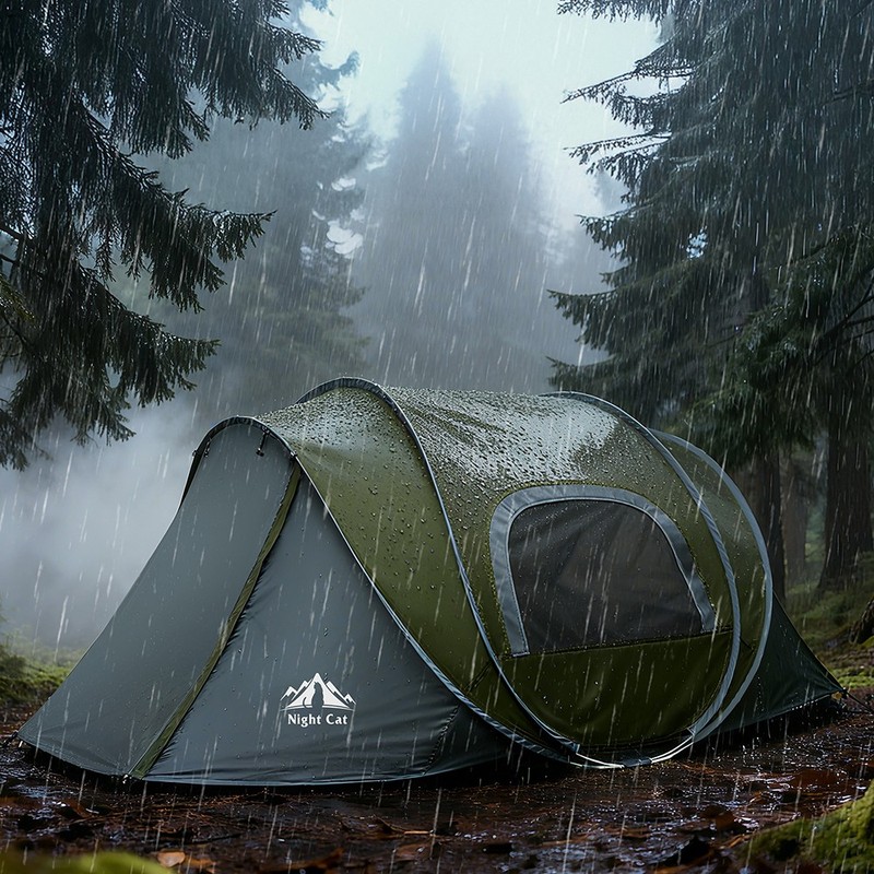 Night Cat Pop-Up Camping Tent 2-3 Person Tent Sets Up in 10 Seconds Famliy Tent gallery