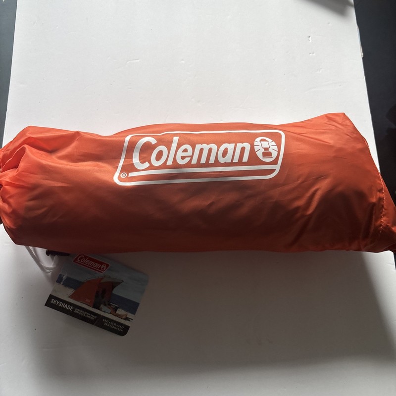 Coleman Skyshade Compact Beach Shade 6.8ft x 7.5ft x 4.5ft (A5) Orange