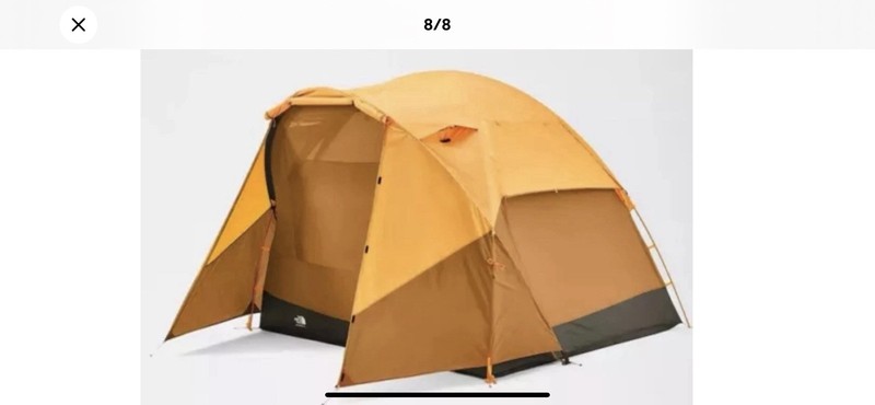 NWT The North Face Wawona 4-Person Car Camping Travel Beach Tent Orange Green