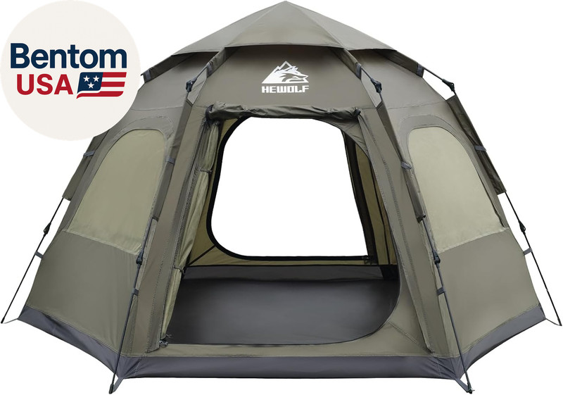 2/3/4 Person Camping Tent – Instant Pop up Waterproof 2 Doors Tent with Easy Set