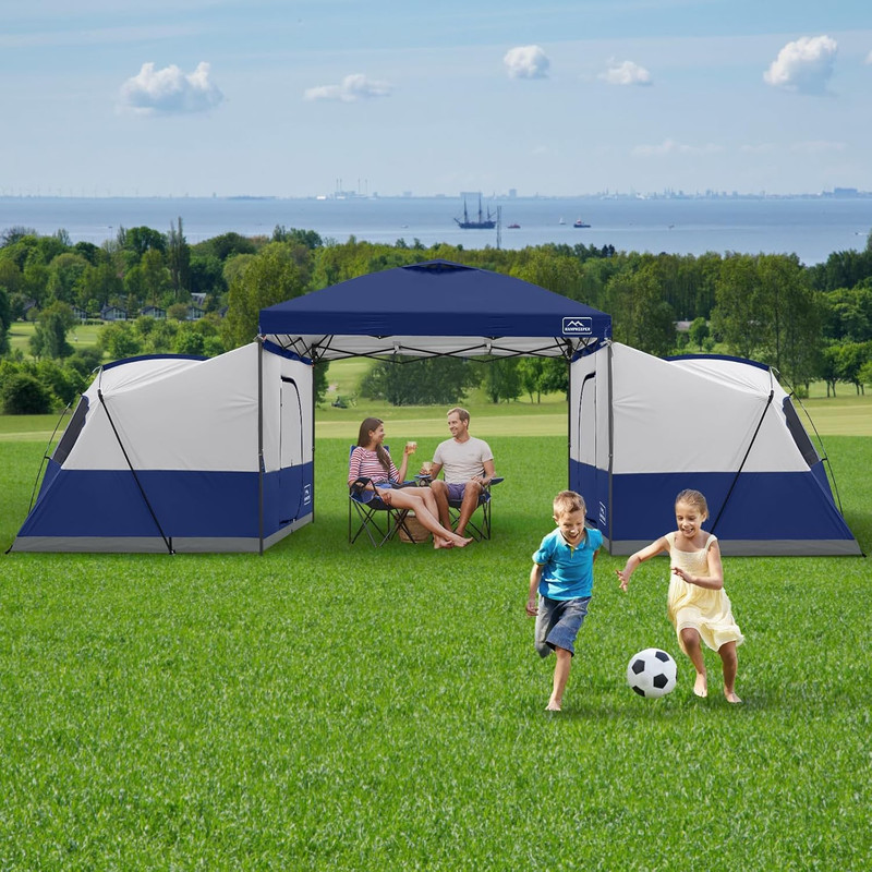 Canopy Side Tent,4-6 Person Camping Cube Tent for 10X10 Pop up Canopies,Easy up gallery