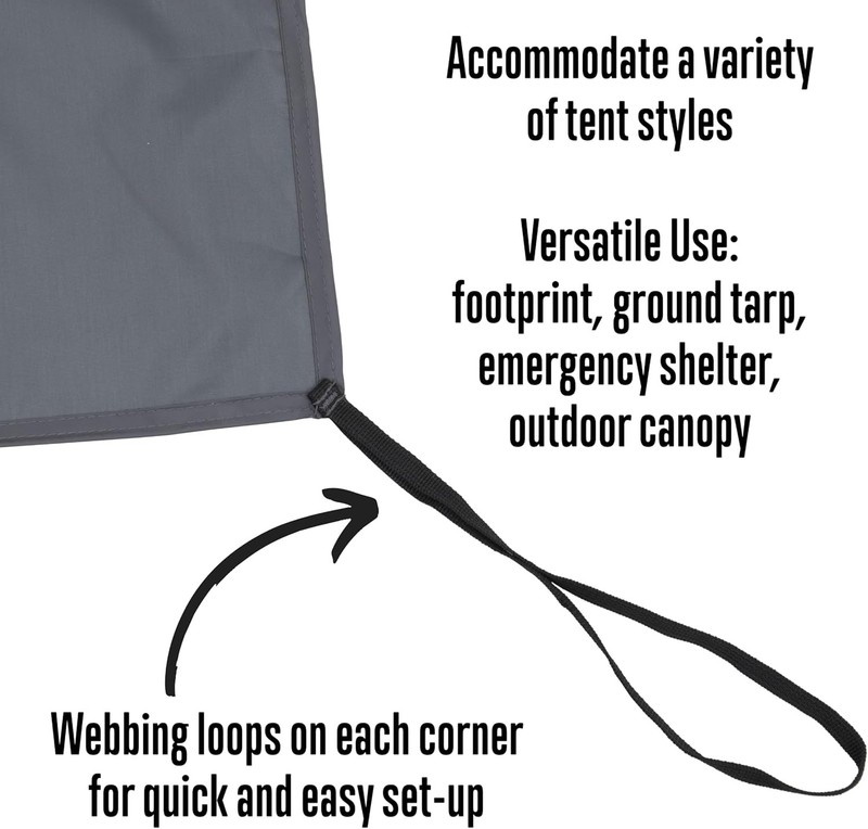 ALPS Mountaineering Tent Footprint, Multiple Sizes, 1500mm Waterproofing, Webbin gallery