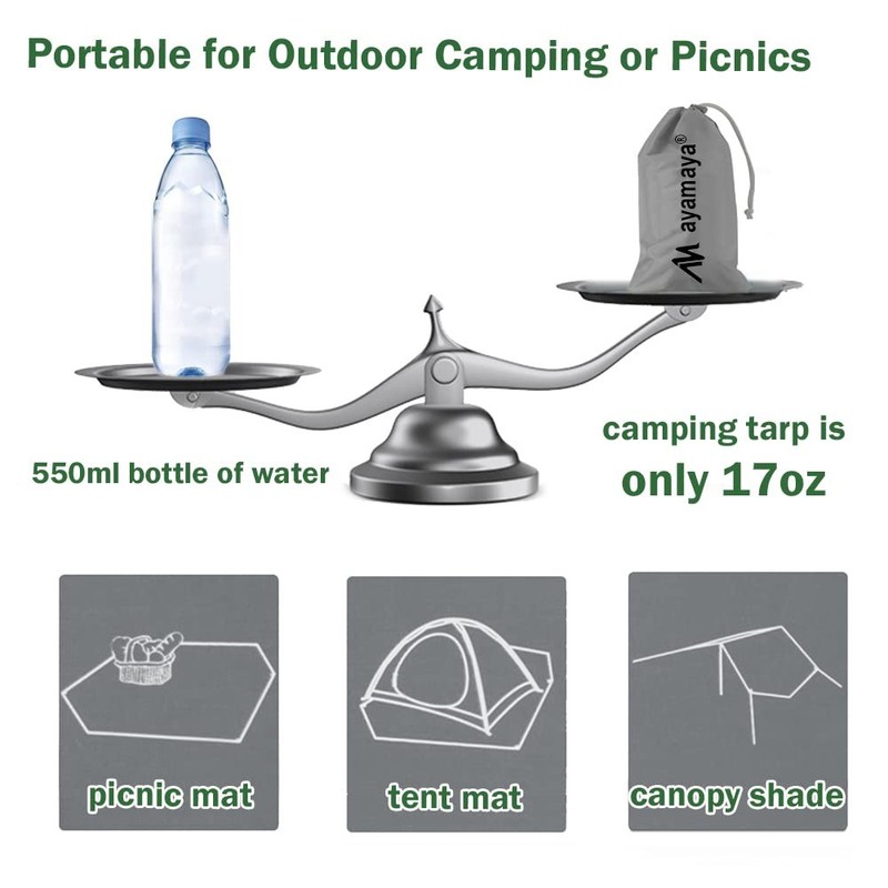 Tent Footprint, PU 3000 Waterproof Tent Ground Cloth 6FT x 7FT Small Size for... gallery