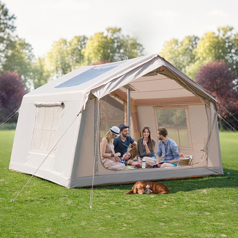 NAIZEA 6 Person Inflatable Tents for Camping Pump Stove Jack Air Glamping Tents gallery