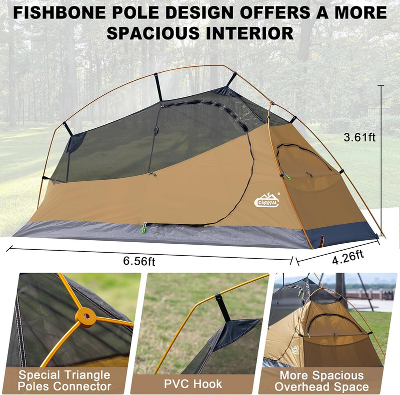 1 Person Backpacking Tent Waterproof Windproof Single Person Tent Lighweight Com gallery