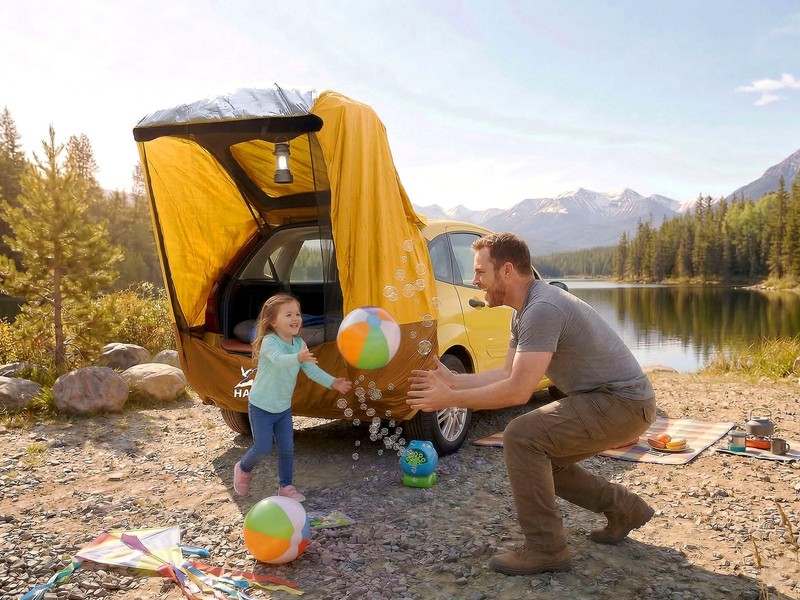 SUV Tailgate Tent - 2 Person Car Camping Awning, 3000Mm Waterproof & UPF 50+ -Po gallery