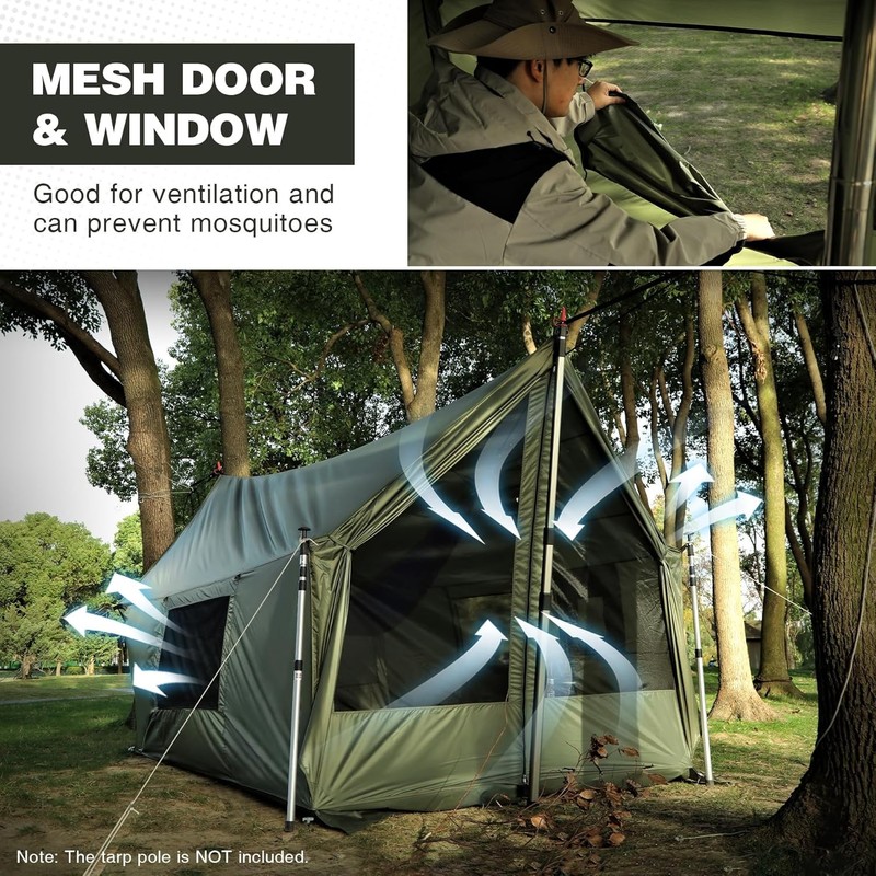 Large Hammock Hot Tent with Stove Jack, Waterproof & Windproof Winter Wall Tent gallery