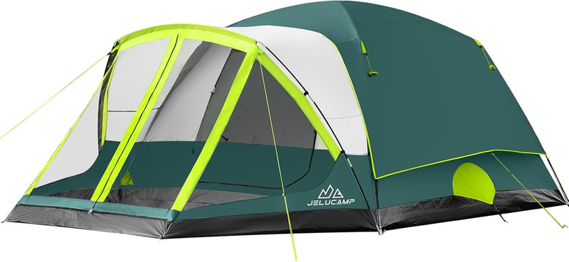 6/8 Person Large Waterproof Family Tents for Camping, Screened Camping Tent with