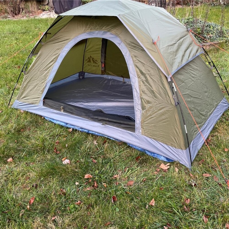 Outdoor 1-2 Person 3 Season Camping Dome Tent with Rainfly & Porch Family Tent gallery