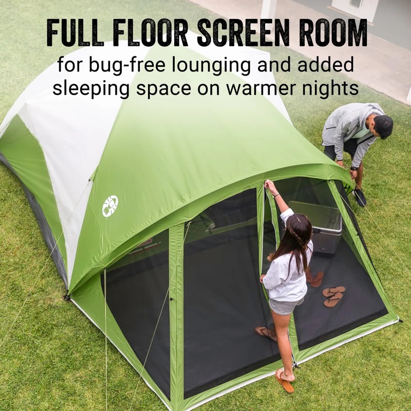 Coleman Evanston 6-Person Screened Dome Camping Tent with Screen Room- BRAND NEW gallery