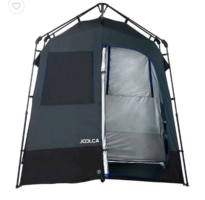 Joolca Ensuite Double Shower Tent 2-Room Portable w/ Awning Kit