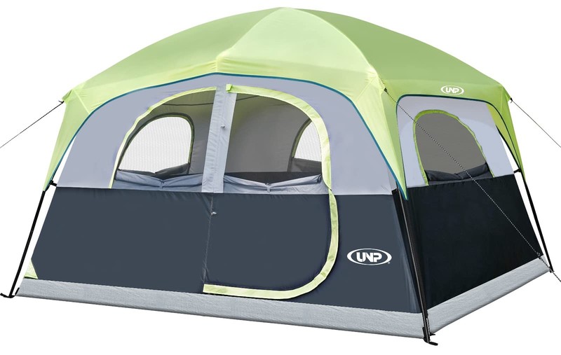 UNP Tents 6 Person Waterproof Windproof Easy Setup,Double Layer Family Camping T