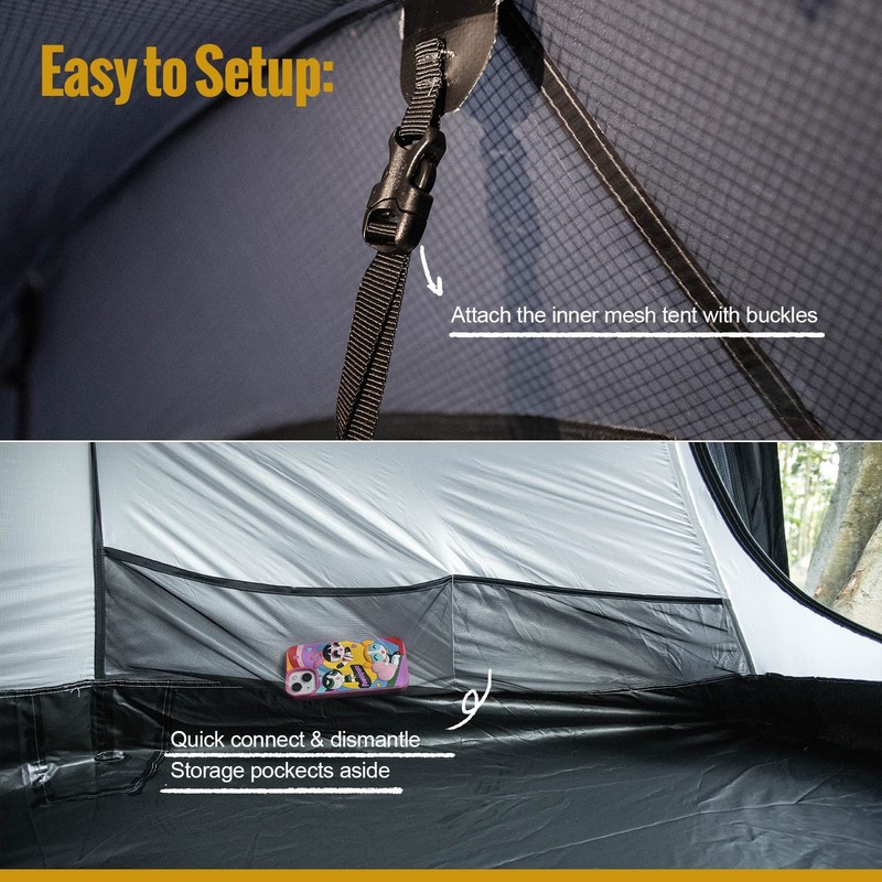 COMETA Camping Tent, Detachable Inner Mesh Tent & Portable Carry Bag Included... gallery