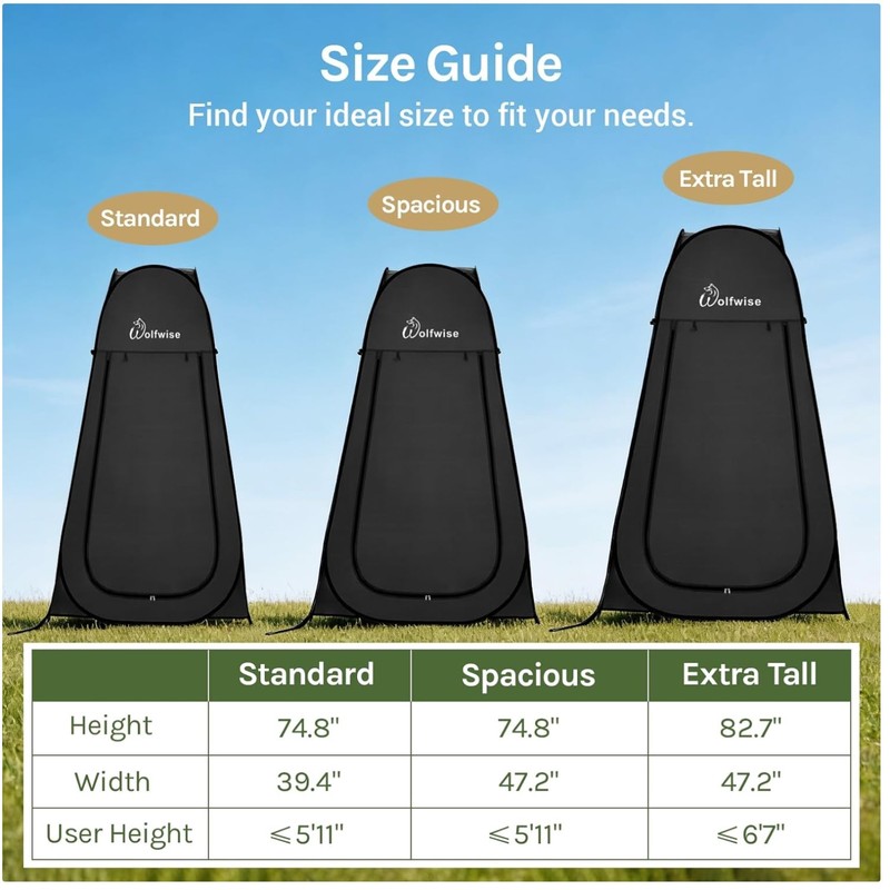 Portable Pop Up Shower Tent – Camping & Beach Privacy