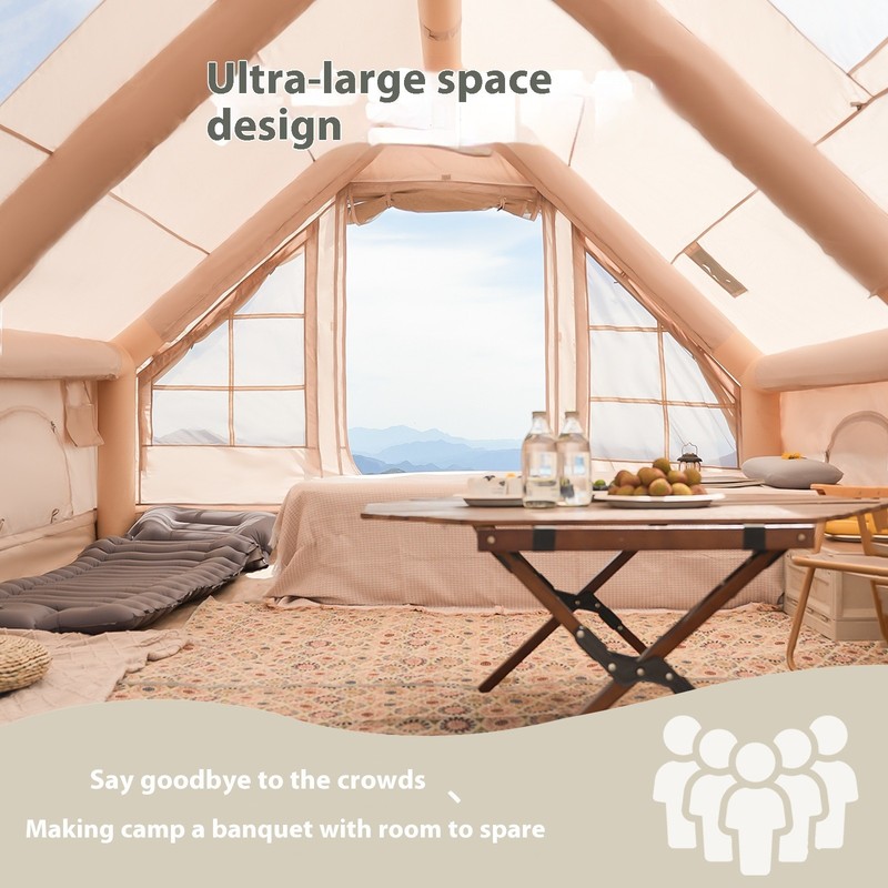 PAKICETUS Inflatable Tent - 2 Models, Khaki & Green, Easy Inflation gallery