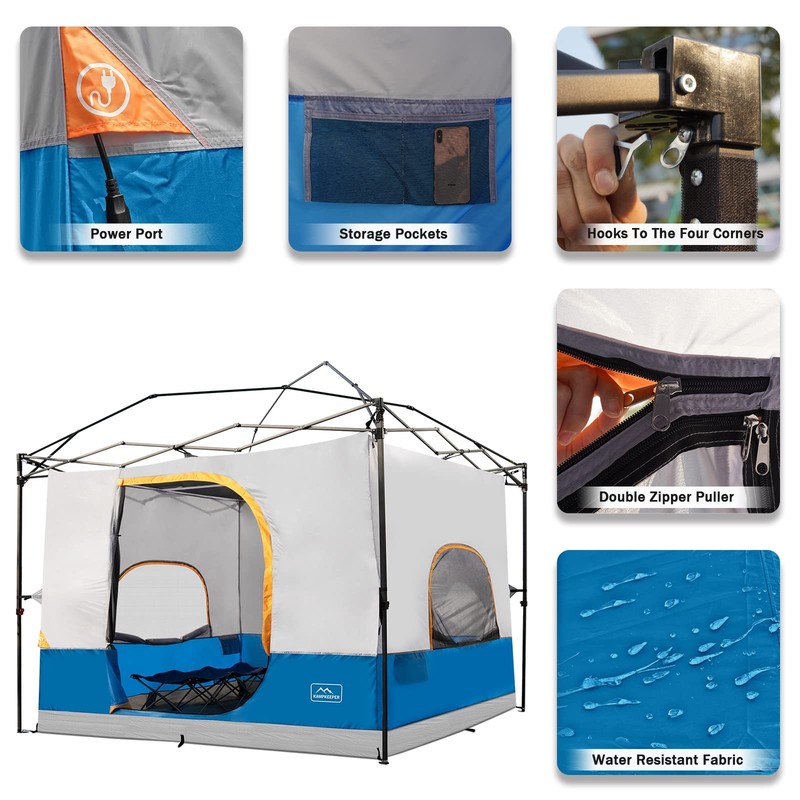 Camping Inner Tent for Pop Up Canopy, Converts 10'x10' Straight Leg Canopy in... gallery