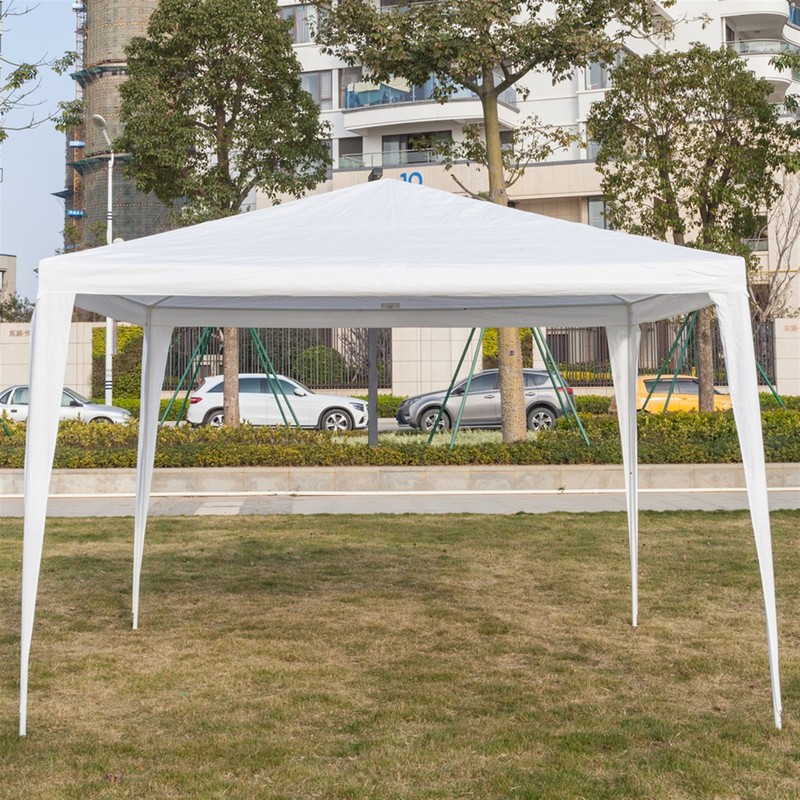 White 10x10ft Waterproof Pop Up Tent with Spiral Frame gallery