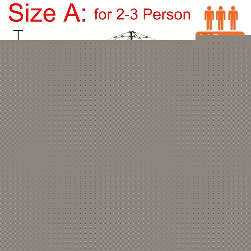 3-4 Person Pop Up Tents Waterproof Instant Tent for Camping Hiking With Toilet