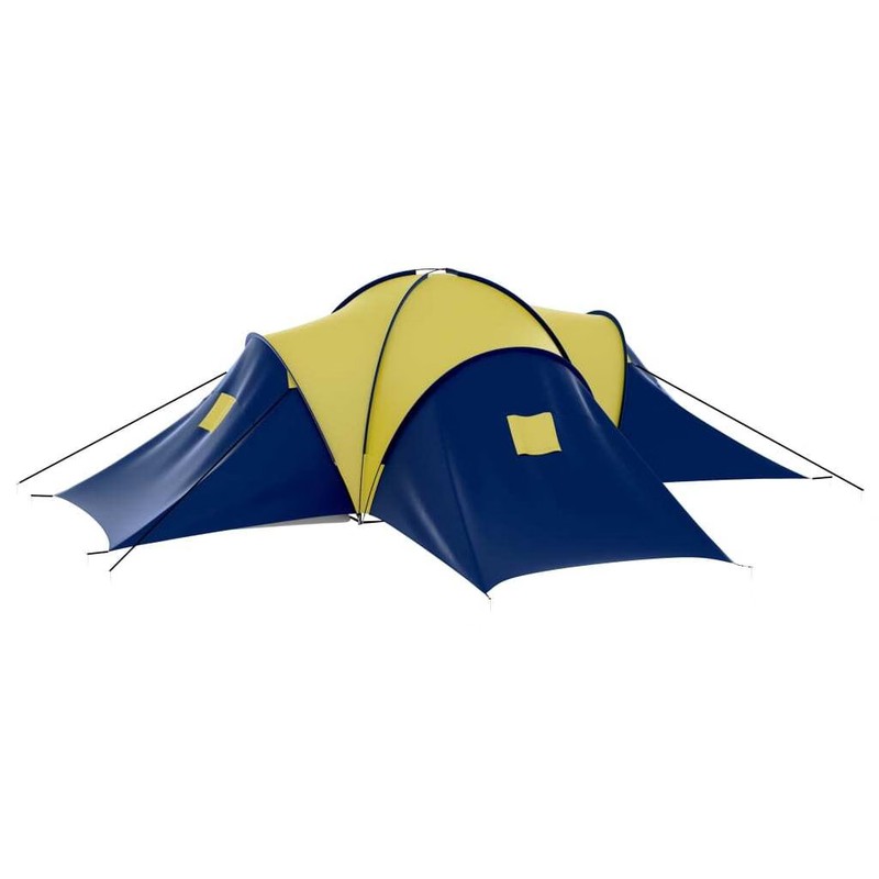 Camping Tent Fabric 9 Persons Blue and Yellow gallery