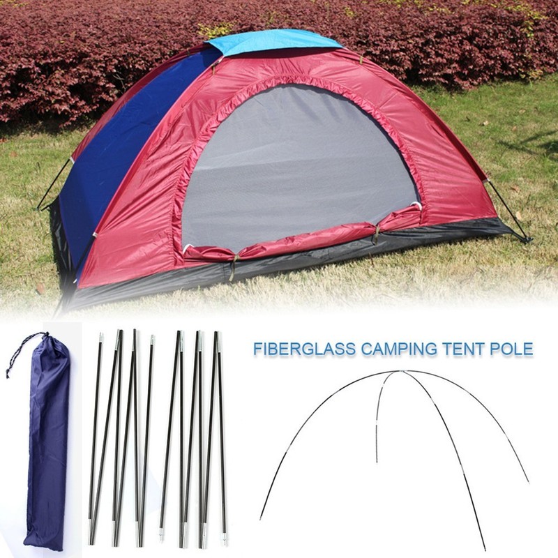 Hassle-Free Assembly Tent Rod Awning Frames Kit Camping Glass Fiber 10ft gallery