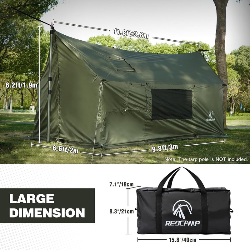 Large Hammock Hot Tent with Stove Jack, Waterproof & Windproof Winter Wall Tent gallery