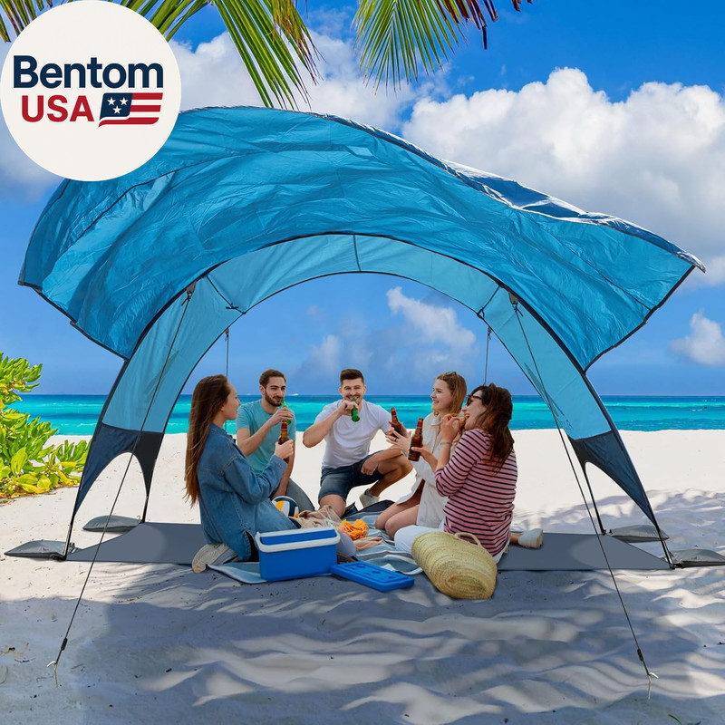 2026 Beach Tent with Floating Shade Sail – Portable & Ventilated Beach Umbrella gallery