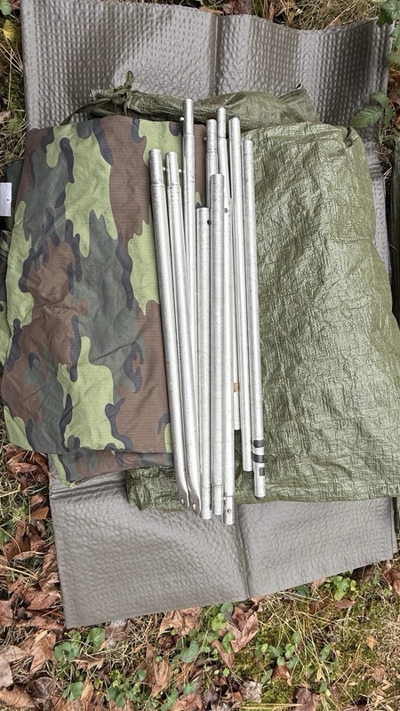 Belgian Army M90 / M56 Modular 2 Man Tent Complete Jigsaw Camo Inner Tent gallery