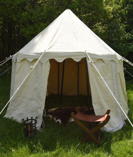Medieval Round 5m Tent Functional waterproof tent larp reenactment camping event