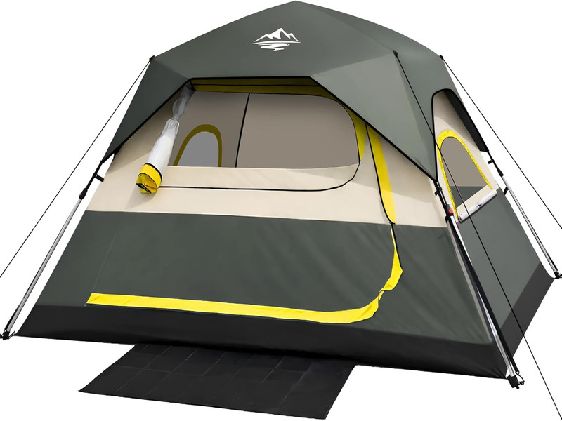 Tent 4 Person Tents for Camping – Instant Cabin Tent Setup in 50 Seconds with Ra