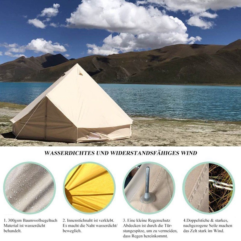 16.4ft Outdoor 8-10 Persons Family Camping Tent Oxford Waterproof Camping Tent