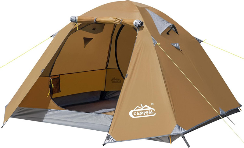 2-3 Person Backpacking Tent with Double Door 2 Vestibule, Waterproof Windproof L gallery