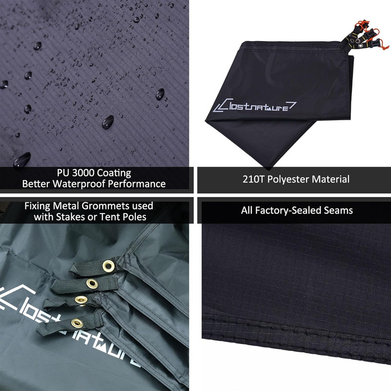 Tent Footprint - Waterproof Camping Tarp, Heavy Duty Tent Floor Saver, Ultraligh gallery