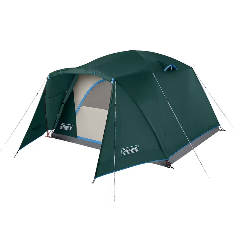 Coleman Skydome 6 Person Tent Full Fly Vestibule Evergreen Camping Shelter