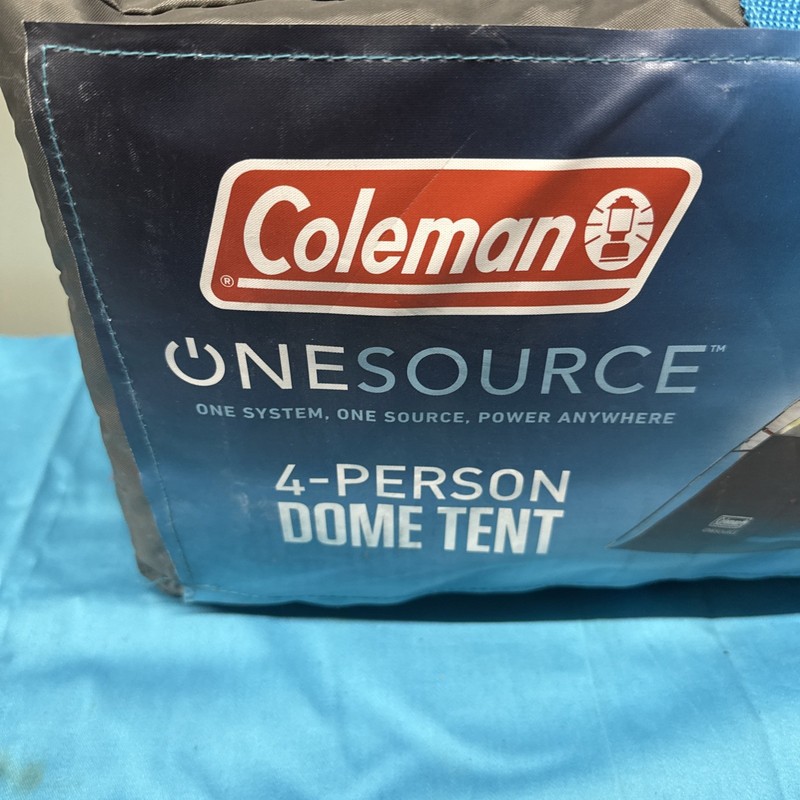 Coleman OneSource Rechargeable 4-Person Camping Dome Tent w/Airflow System Light gallery
